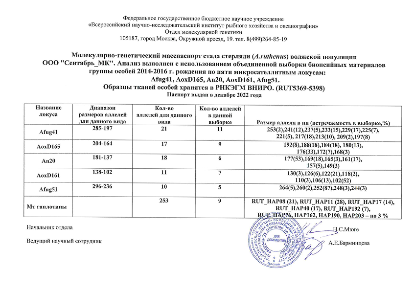 Фото генпаспорта